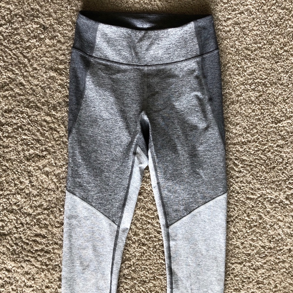 Outdoor Voices Gray Tri-Toned Leggings Sz M - Picture 2 of 10